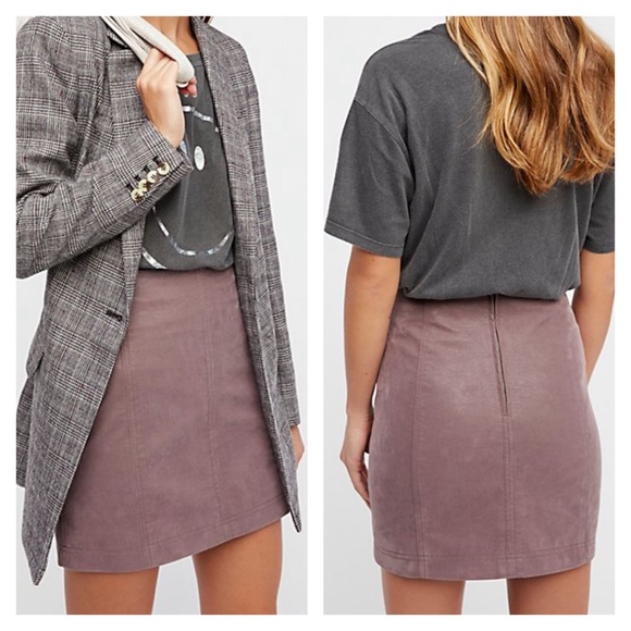 Free People Dresses & Skirts - Free people Modern Femme Vegan Suede Mini Skirt